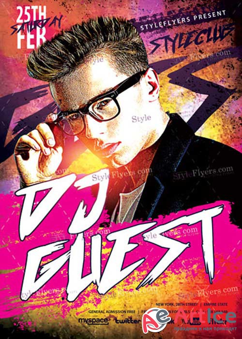 Guest Dj V9 PSD Flyer Template