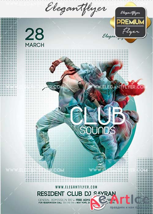 Club Sounds V5 Flyer PSD Template + Facebook Cover