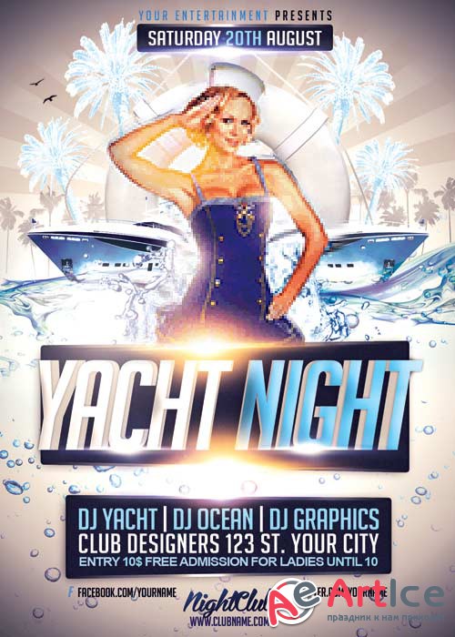 Yacht Night V7 FlyerTemplate