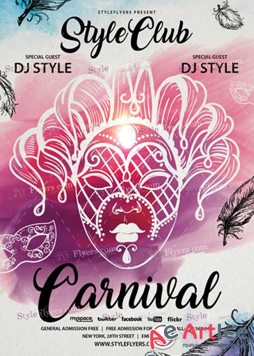 Carnival Party V15 PSD Flyer Template