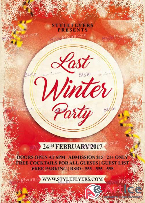 Last Winter Party V5 PSD Flyer Template