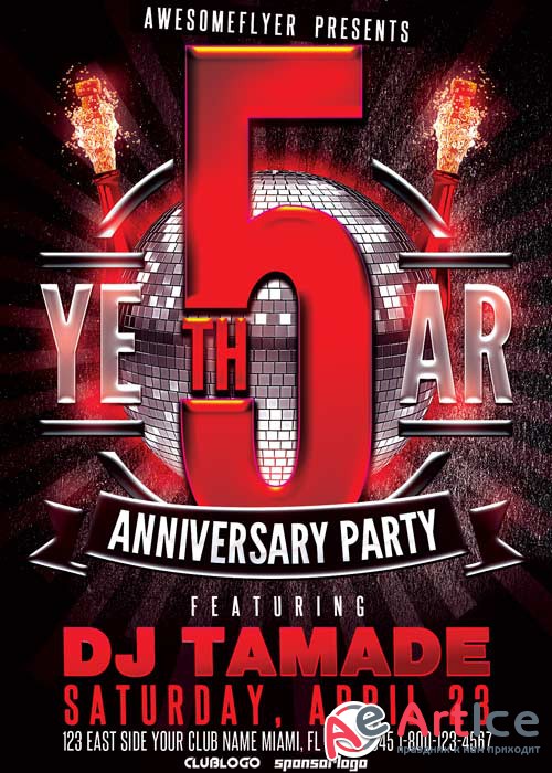 Anniversary Flyer V10 Template