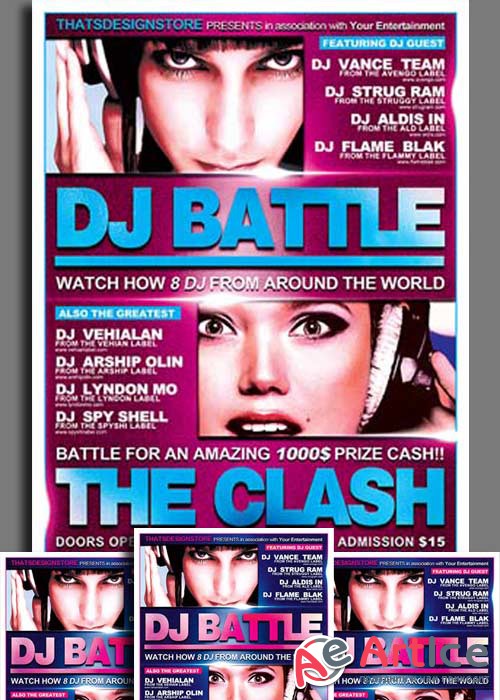 DJ Battle Flyer V2 Template