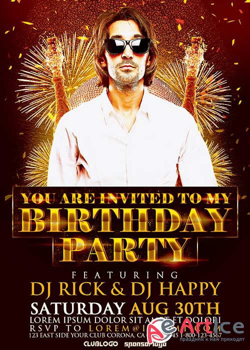 Birthday Party V10 Flyer Template