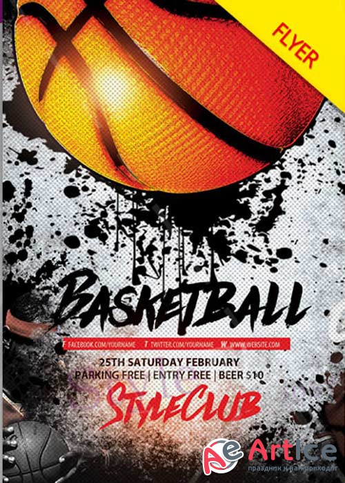 Basketball V17 PSD Flyer Template