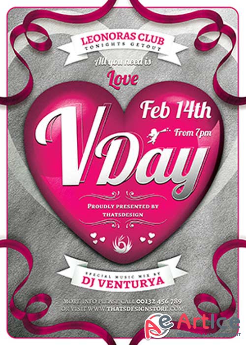 Valentines Day Flyer Template V48