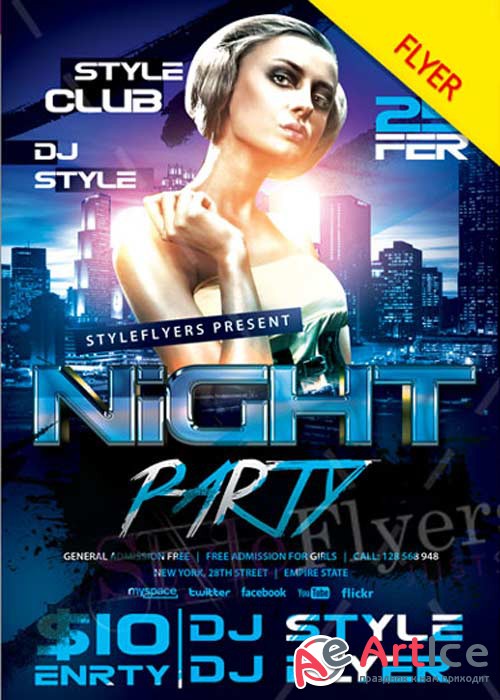 Night Party V14 PSD Flyer Template