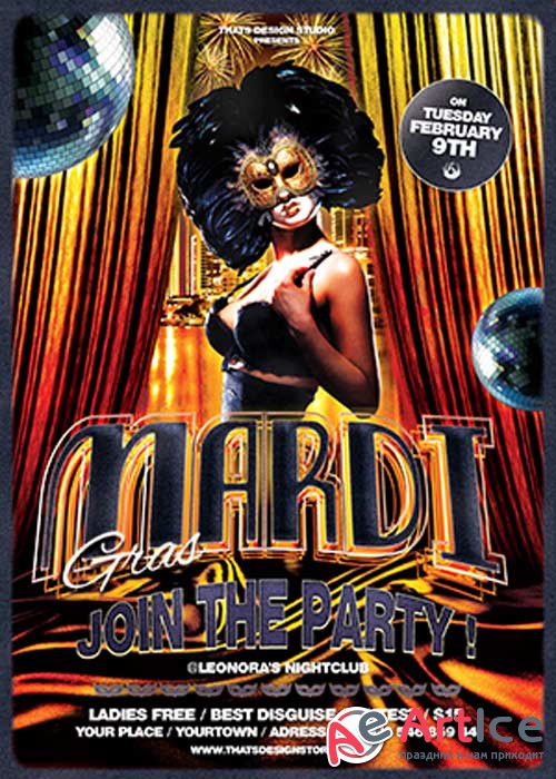 Mardi Gras V21 Flyer Template