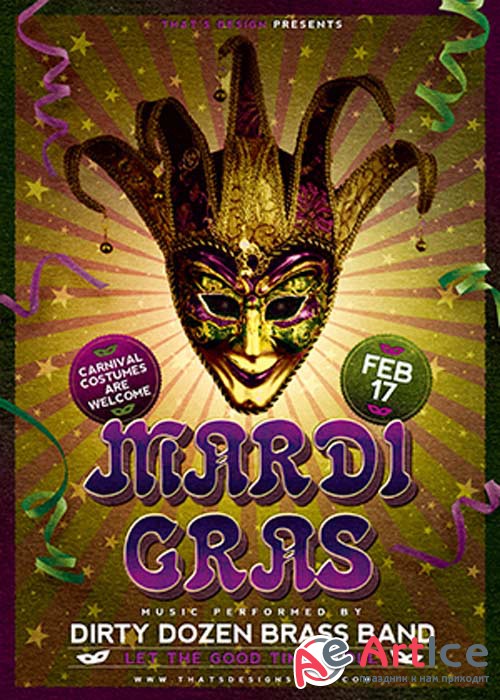 Mardi Gras V22 Flyer Template