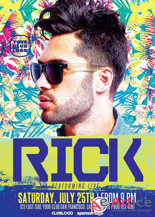 DJ Rick Club Party V9 Flyer Template