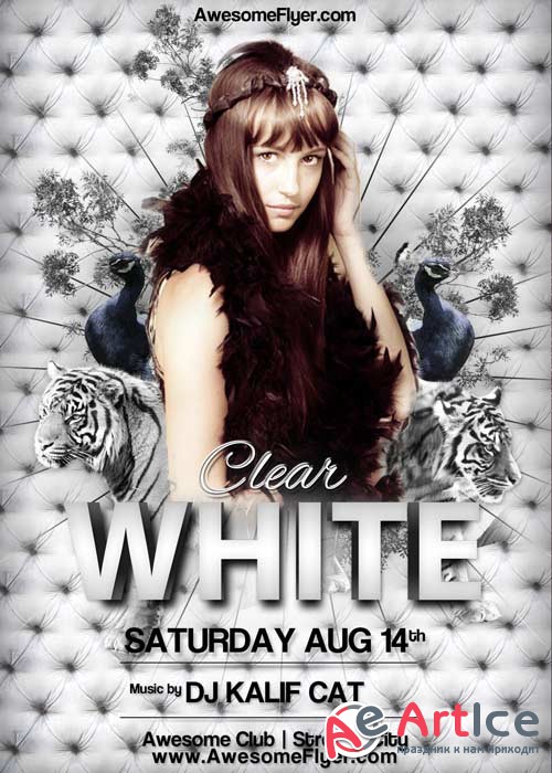 White Tiger Club Party V8 Flyer Template