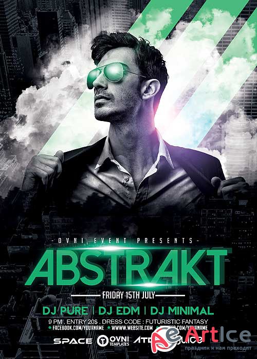 ABSTRAKT V20 Flyer Template