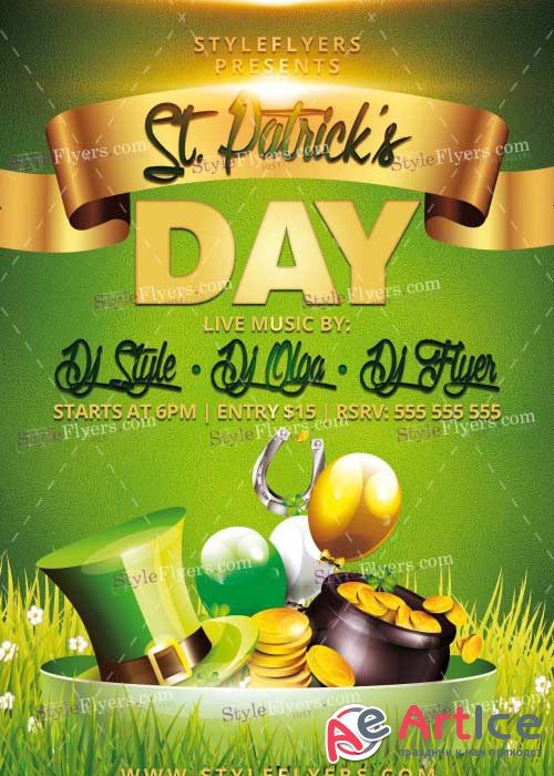 St-Patricks Day 2017 V18 PSD Flyer Template