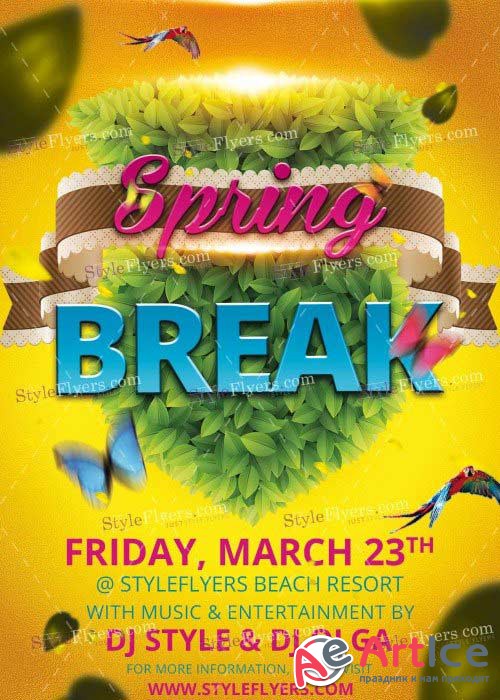 Spring Break V11 PSD Flyer Template