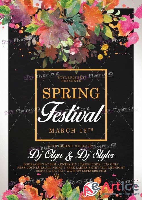 Spring Festival V5 PSD Flyer Template