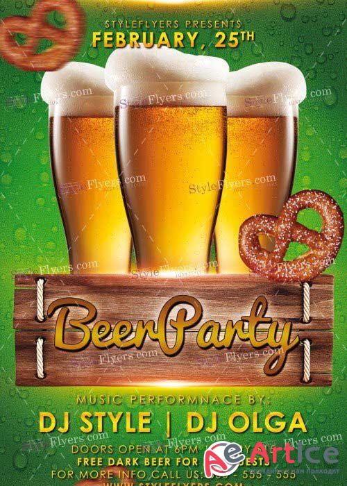 Beer Party V11 PSD Flyer Template