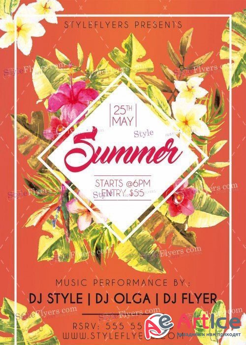 Summer V20 PSD Flyer Template