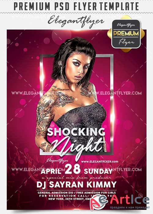 Shocking Night V8 Flyer PSD Template + Facebook Cover