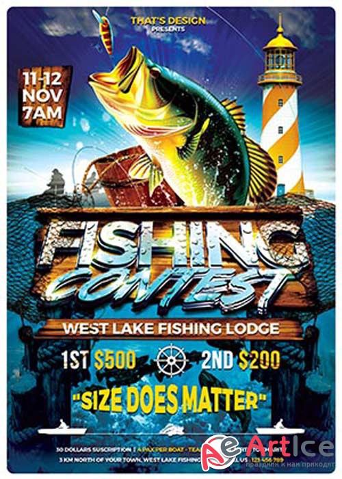 Fishing Contest V15 Flyer Template