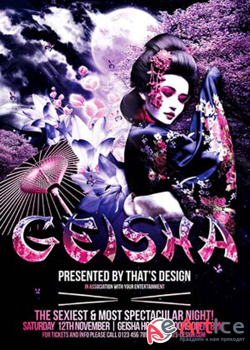 Geisha Night Flyer Template V2