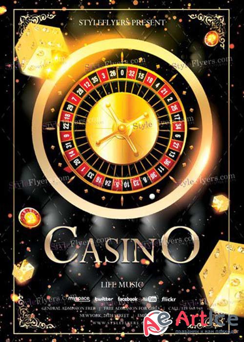 Casino PSD V4 Flyer Template