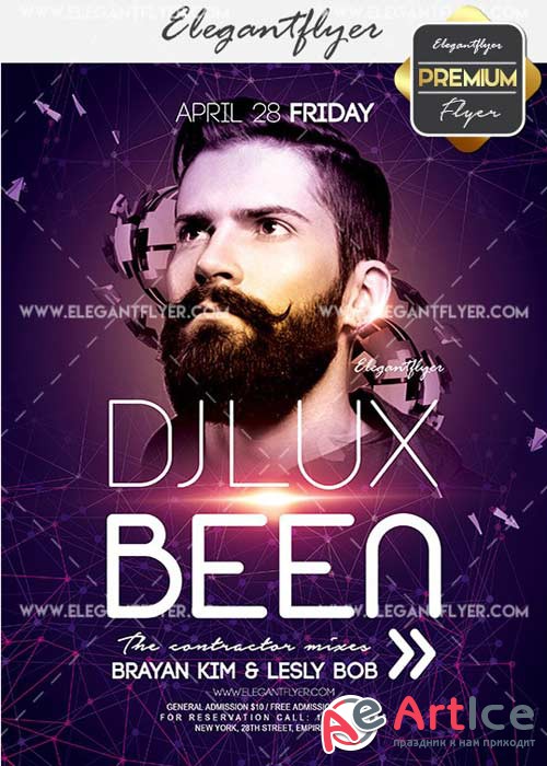 DJ Night Flyer PSD V15 Template + Facebook Cover