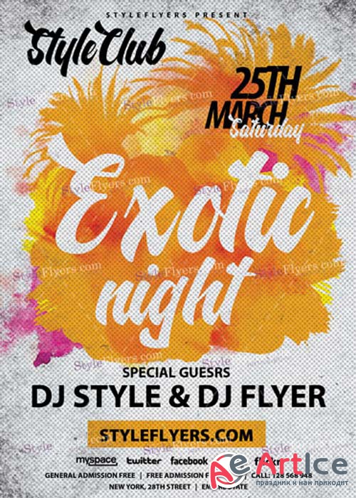 Exotic Night V8 PSD Flyer Template