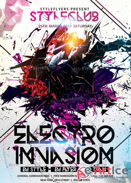 Electro Invasion V9 PSD Flyer Template