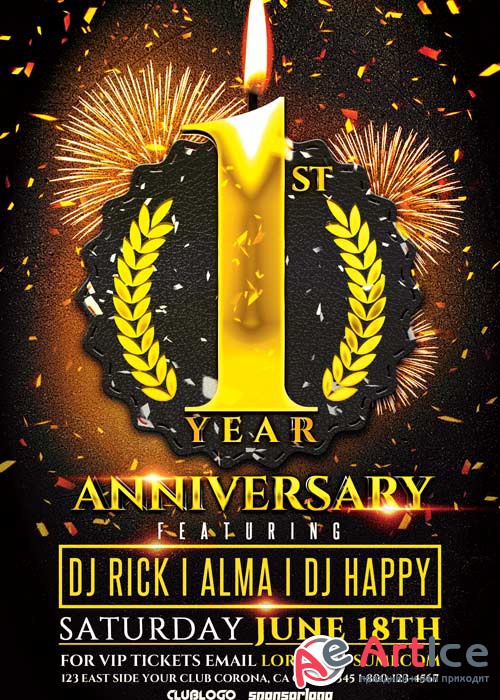 Anniversary Party V11 Flyer Template