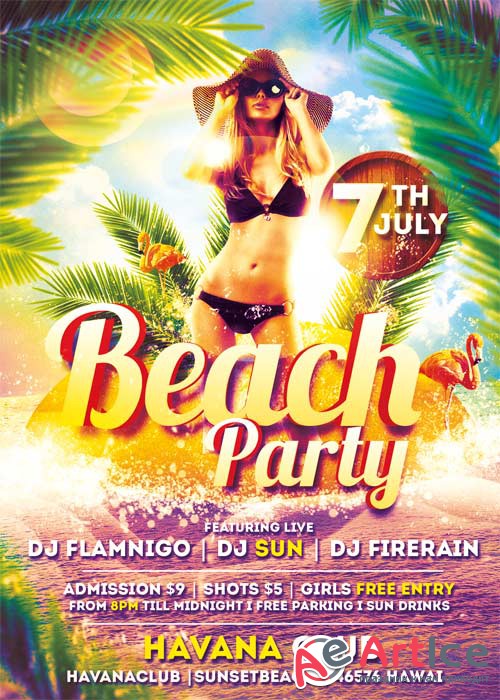 Beach Party V22 Flyer Template