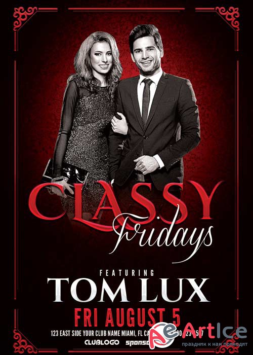 Classy Fridays V7 Flyer Template