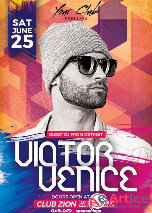 DJ Victor Club Party V9 Flyer Template