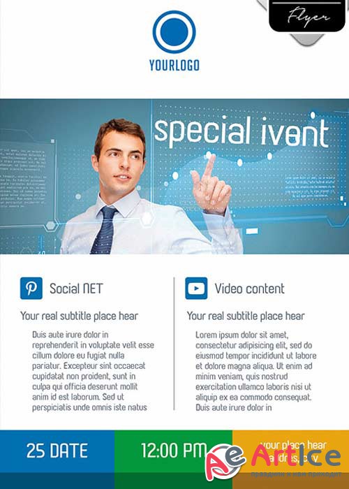 Special V15 Flyer PSD Template + Facebook Cover