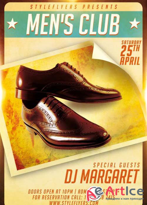 Mens Club V12 PSD Flyer Template