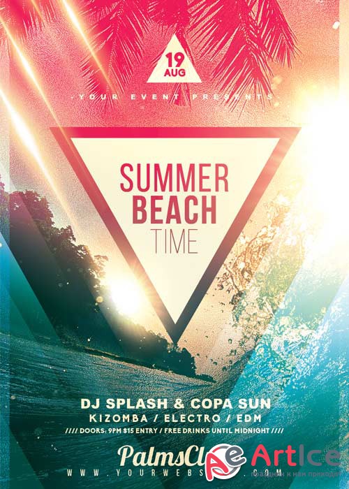 Summer Beach Time  V22 Flyer Template