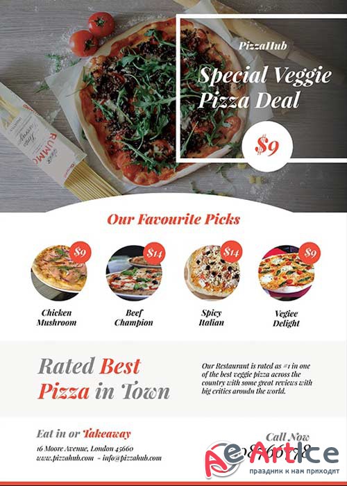 Pizza Flyer V19 Template PSD