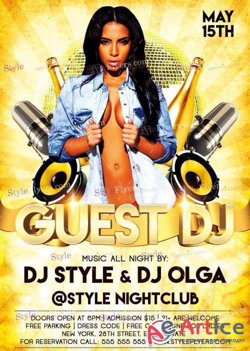 Guest DJ V25 PSD Flyer Template