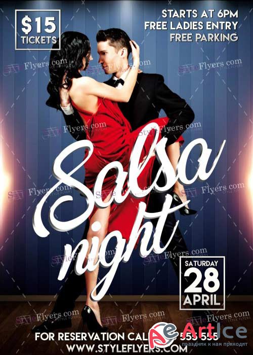 Salsa Night V18 PSD Flyer Template