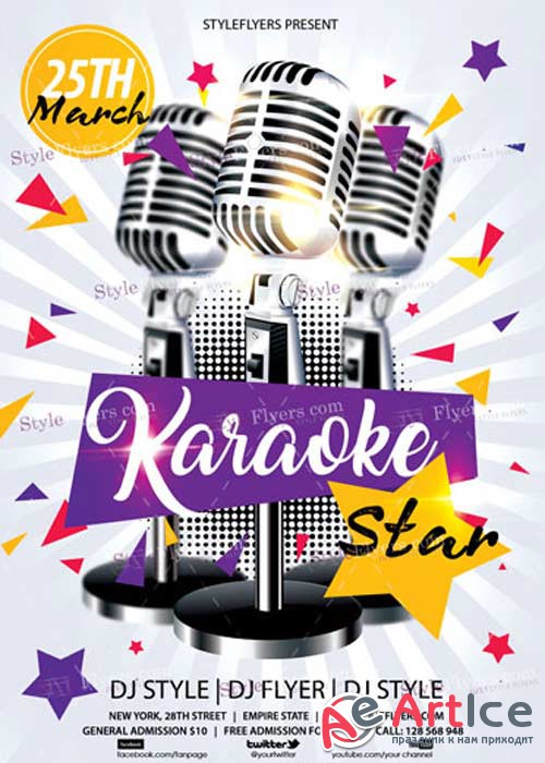 Karaoke Star V11 PSD Flyer Template