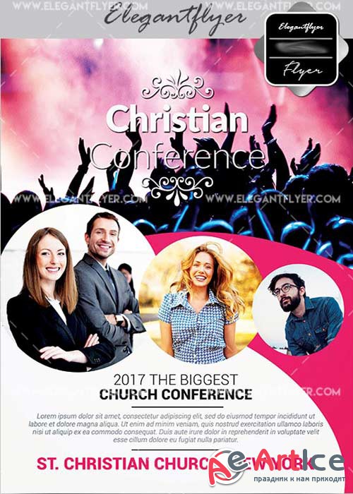 Christian Conference benammimia V6 Flyer PSD Template + Facebook Cover