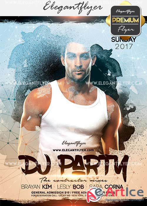 DJ Party V11 Flyer PSD Template + Facebook Cover