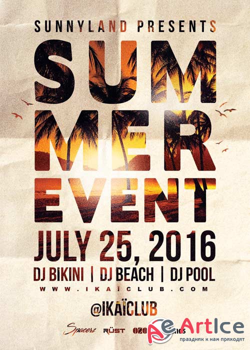 Summer Beach  Event V14 Flyer Template