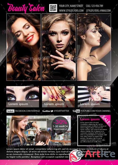 Beauty Salon V12 PSD Flyer Template