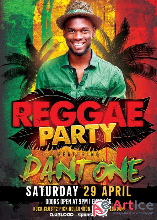 Raggae Party V5 Flyer Template