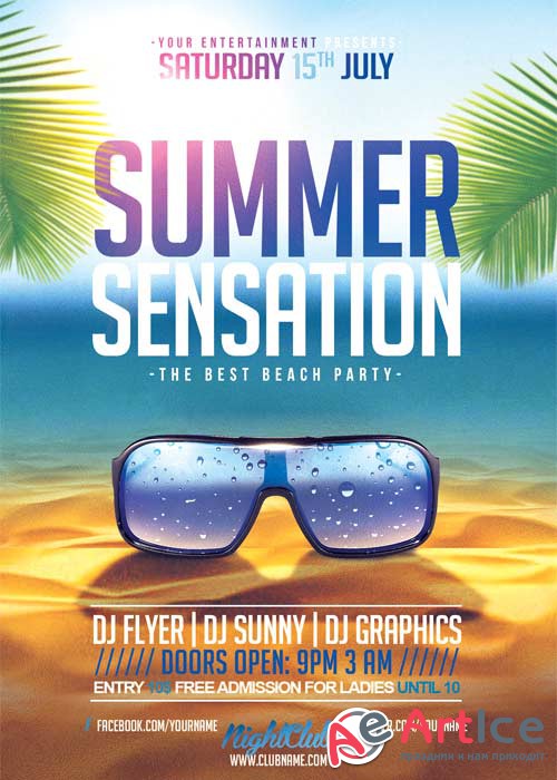 Summer Sensation V21 Flyer Template