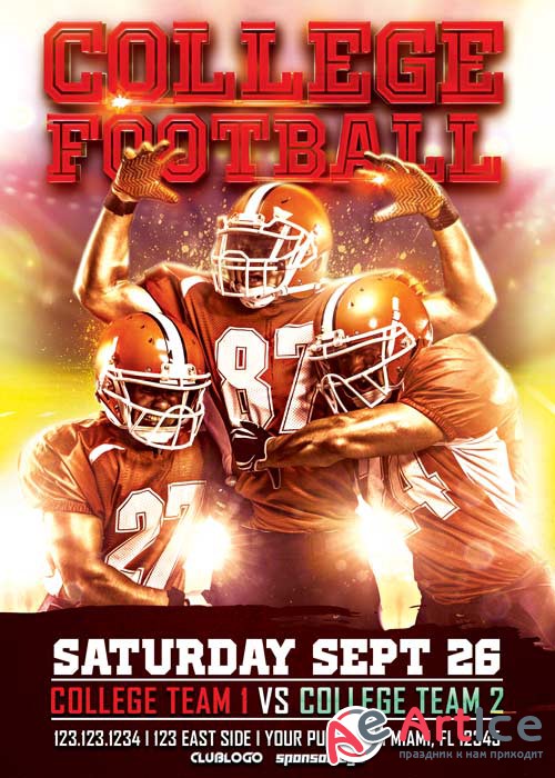 College Football V11 Flyer Template