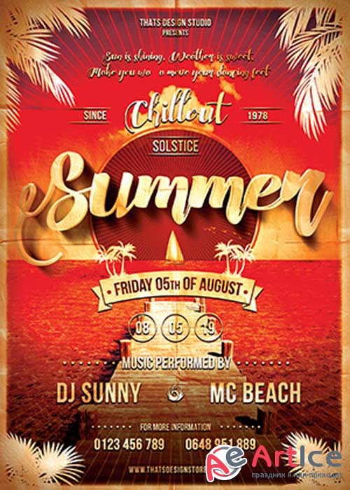 Summer Lounge V20 Flyer Template