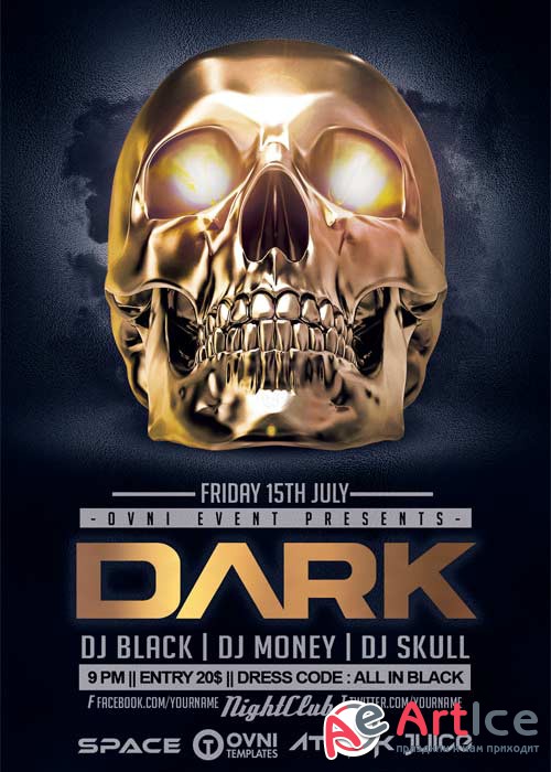 DARK V15 Flyer Template