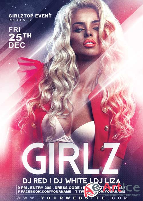 GIRLZ V27 Flyer Template