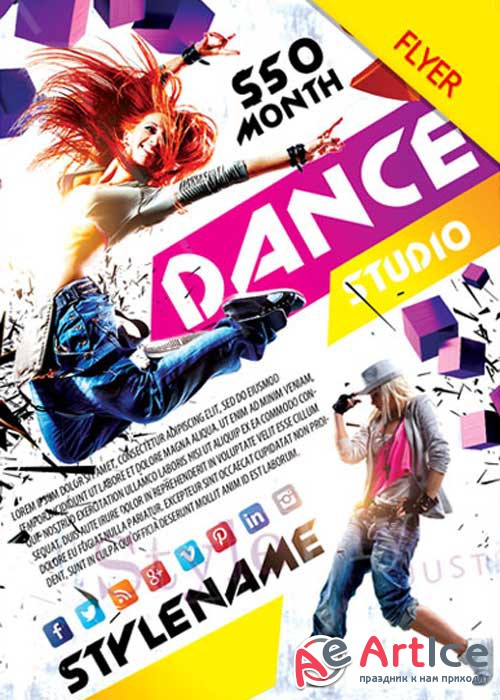 Dance Studio V14 PSD Flyer Template